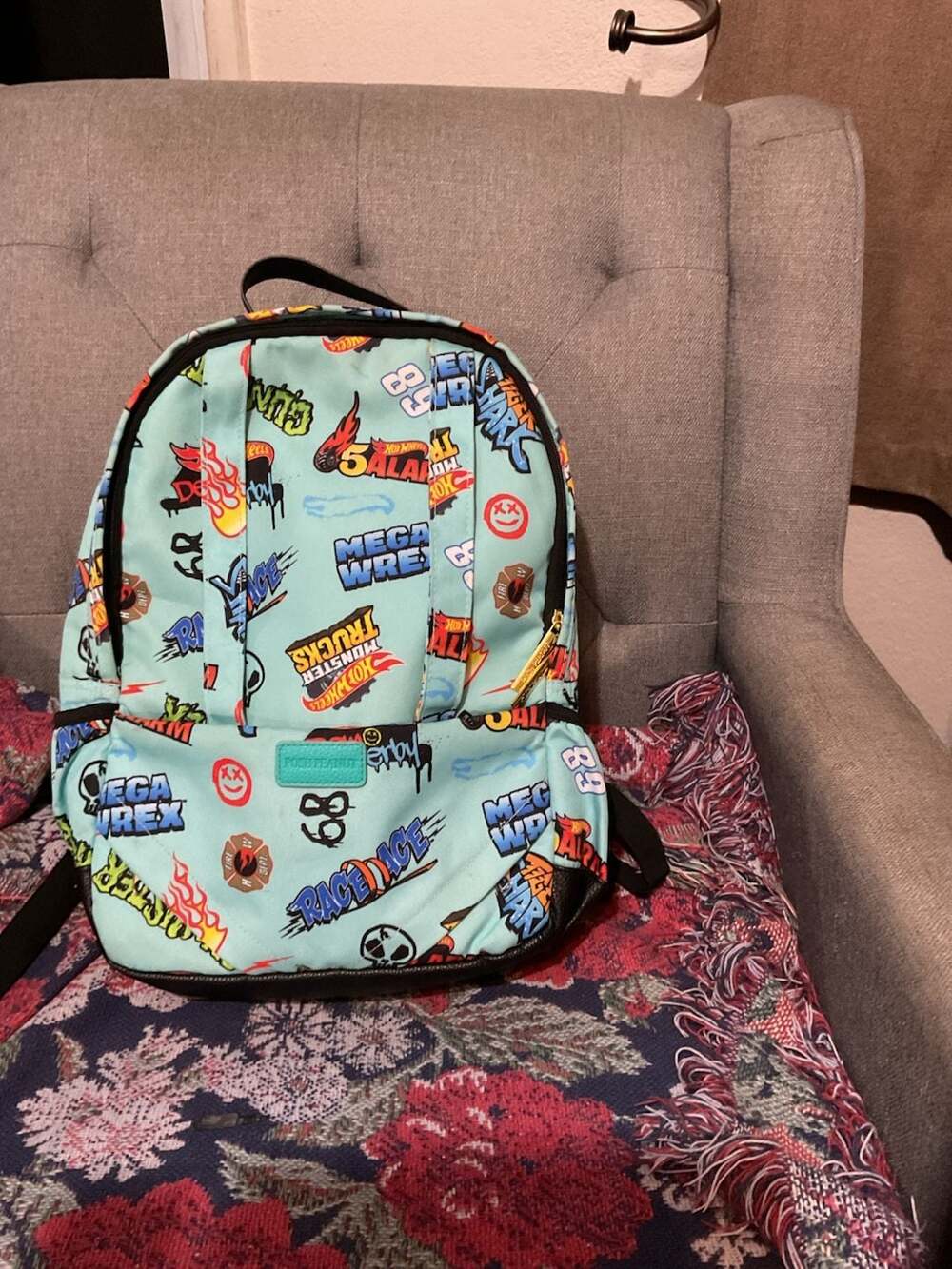Posh Peanut Hot Wheels Monster Trucks All-Over Print Kids Backpack and lunch bag